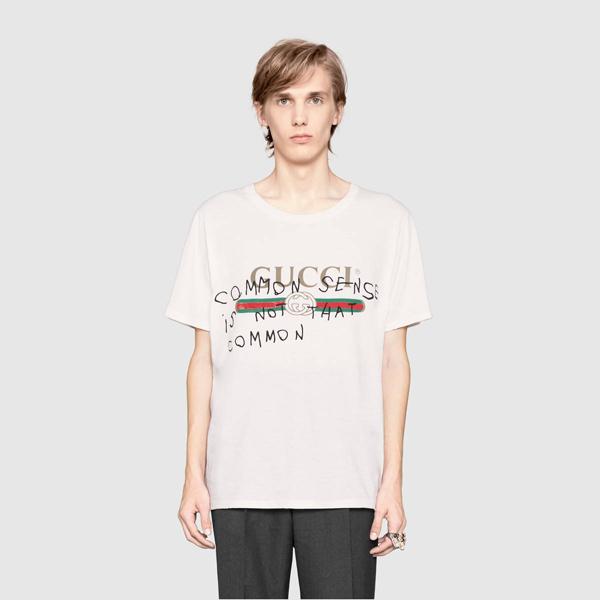 18SS新作大人気 GUCCI グッチコピー ココ キャピタン プリント Tシャツ ホワイト 8073001